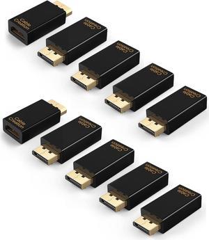 DisplayPort to HDMI Adapter 10 Pack 1080P Gold Plated DP to HDMI Adapter (Male to Female) 1.3V Uni-Directional Display Port to HDMI Adapter