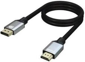 DisplayPort to HDMI 2 Metre (6.6 Ft) Cable Aluminum Alloy Shell & Gold Plated Connectors Uni-Directional DP to HDMI Compatible with HP ThinkPad AMD NVIDIA Desktop and More