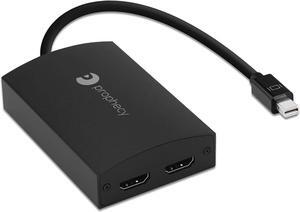 Prophecy 1x2 Mini DisplayPort to Dual HDMI Multi Monitor Adapter (4K @30Hz)  mDP to 2 Port HDMI MST Hub for Extended Displays - Windows PCs Only Not macOS TAA Compliant (PRO-MSTmDP2HDv2)