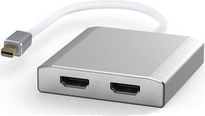 1x2 Mini Displayport to Dual HDMI Splitter Adapter MDP to 2 HDMI Hub Multi Stream Transport Support 4K Resolution Support MST?SST
