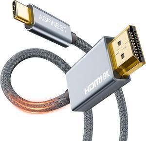 USB C to HDMI Cable 3.3ft 8K@60Hz 4K@120Hz HDMI to USB-C Adapter Type C to HDMI Compatible with Thunderbolt 3/4 for MacBook Pro Laptop iPad XPS iPhone 15