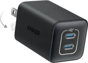 Nano Charger 47W USB C Charger 2 Port Compact Foldable GaN Charger for iPhone 16/15 and More Series Galaxy Pixel Compatible with MagSafe