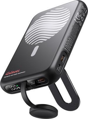 Magnetic Power Bank for iPhone Apple Watch Airpods iPad Series 10000mAh Wireless Portable Charger for Magsafe USB C in&Out Fast Charging PD 20W Battery Pack Gifts for Christmas (Black)