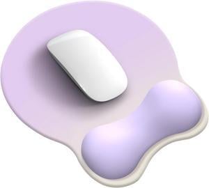Mouse Pad Wrist Support - Ergonomic Gaming Desktop Mouse Pad Wrist Rest - Design Gamepad Mat Silicone Base for Laptop Computer Non-Slip (Gradient Purple)
