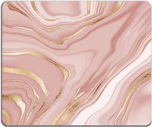 Mouse Pad Square Mousepad Personalized Premium-Textured Non-Slip Rubber Base Mouse Mat Waterproof Gaming Mouse Pad for Wireless Mouse Computers Laptop Office Home (Rose Gold Marble)
