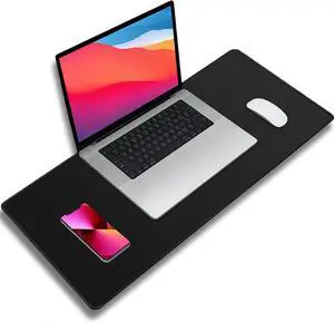 Gaming Mouse Pad Large Mousepad Mouse Mat for Gaming andWorkingAnti-Slip Rubber Base Computer Keyboard Mat -Black(31.5X 11.8in)