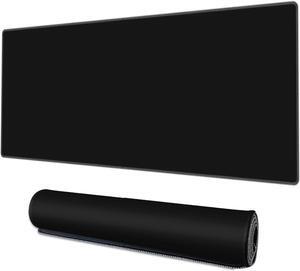 Gaming Mouse Pad XXL XL Large Mouse Pad Mat Long Extended Mousepad Desk Pad Non-Slip Rubber Mice Pads Stitched Edges Thin PadBlack-31.5 * 11.8