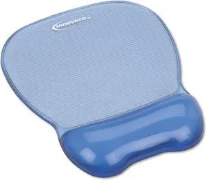Mouse Pad with Gel Wrist Rest 8.25 x 9.62 Blue