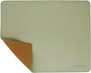 Leather Mouse Pad - Wood Mouse Pad with Stitched Edge PU Non-Slip Mouse Pad Double Side Mousepad Waterproof Gaming Mouse Pad for Computers Laptop Office & Home 10.2 x 8.3 (Matcha Green)