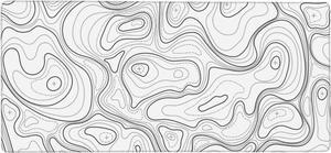 Large Gaming Mouse Pad White Topographic Contour Mouse Pad with Stitched Edges & Nonslip Rubber Base Extended XXL Long Mousepad Big Desk Mat for Company Office Work 35.4 x 15.7 in