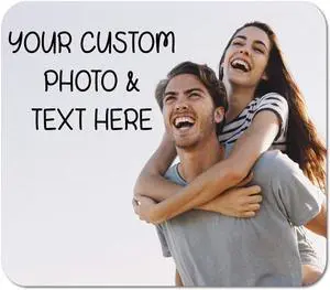 Mouse Pad Custom Personalized Photo Picture & Text Neoprene Office Supplies & Gaming Computer Desk Accessories Square Shape