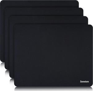 Thin Mouse Pad 4 Pack Smooth Gaming Mouse Pads Non-Slip Rubber Base Laser & Optical Mousepad for Laptop Computer Office & Home Small Portable 11x8.6 in Black