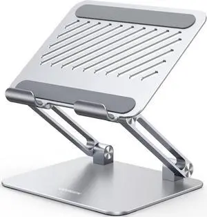 Tablet Stand Holder for Desk Dual Rod Support Aluminum Tablet Holder Adjustable Multi-Angle Home Office Accessories Compatible with 2024 iPad Pro 13 12.9 11 iPad Air 11 13 Mini 6 5 Silver