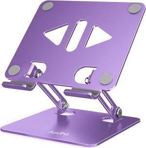 Tablet Stand Holder for Desk Adjustable Desktop Tablet Holder Foldable Aluminum Tablet Mount for iPad pro 12.9 iPad Air Mini  Galaxy Tabs Z Fold Kindle Fire(4-12 inch)(Purple)