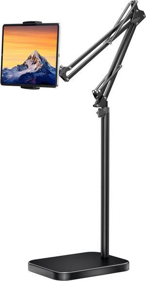 Tablet Floor Stand with 11lb Stable Base - Adjustable Height Stretchable Arm Swivel Holder Mount Compatible with iPad Pro Air Mini 12.9/9.7 Kindle Galaxy Tab Cell Phones (4.7-13)