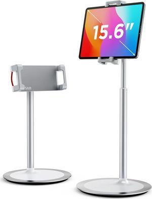 Tablet Stand Holder Height Adjustable Portable Monitor Stand 360 Degree Rotating Aluminum Alloy Cradle Mount Dock for 4.7-15.6 Screen iPhone  iPad Kindle eBook Reader (Silver)