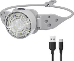 Rechargeable Headlamp with Red Light Outdoor Camping Headlamps with Adjustable Silicone Headband 2oz Lightweight Headlamp Flashlight 45° Pivotable Head