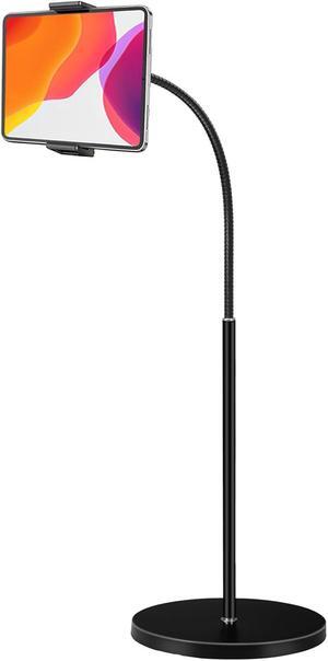 Tablet Floor Stand Gooseneck 62 Height Adjustable Tablet Stand Floor with 360° Rotating Floor Stand Compatible with iPhone Tablet Kindle and All 4.5-12.9 Inch Tablet and Phone