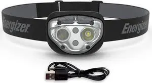 Rechargeable LED Headlamp Pro400 IPX4 Water Resistant High-Powered Bright LED Multiple Light Modes Best Headlight for Camping Running Outdoors Emergency Light USB Included