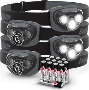 LED Headlamps PRO260 (4-Pack) IPX4 Water Resistant Headlamps High-Performance Head Light for Outdoors Camping Running Storm Survival LED Light for Emergencies (Batteries Included)