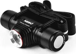 Transcend 1000-Lumen Headlamp Flashlight And Cap Light USB Rechargeable LED Head Lamp For Camping Hiking Fishing with 5 Light Modes Adjustable Reflective Head Strap IPX7 Waterproof Black