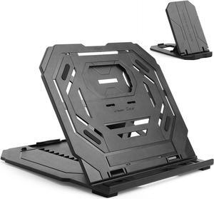 Drawing Tablet Stand Laptop Stand Foldable Stand for Tablet Display 9 Levels Adjustable Angles with a Built-in Phone Holder for 12-17 inch Drawing Tablet Smartphones