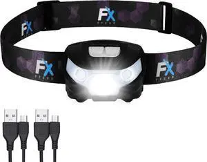 LED Headlamp Rechargeable - Waterproof Head Lamp Headlight - Head Lights for Forehead - Head Lamps LED Rechargeable - Super Bright Headlamps for Adults - 5Mode Head Flashlight Running Hiking