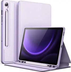 Case for  Galaxy Tab S9 FE 10.9-Inch with S Pen Holder Slim Folio Stand Protective Tablet Cover Multi-Angle Viewing (Lavender)