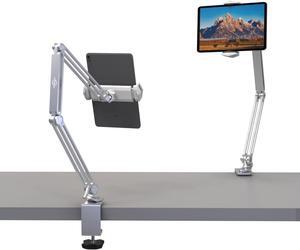 Tablet Stand Tablet Holder Mount with Grip Extended Long Arm Tablet Bed Desk Mount Compatible with iPad Pro Mini Air Galaxy Tabs  Surface Pro Go Kindle Fire 4-13Cell Phones & Tablets