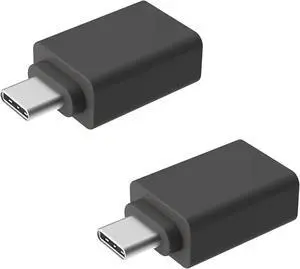 USB-C to USB-A Adapter Converter for MacBook PC Android iPhone Receiver Dongle Keyboard Mouse Webcam Camera File Transfer Portable Hard Drive Printer Speaker Headset & More (2-Pack)