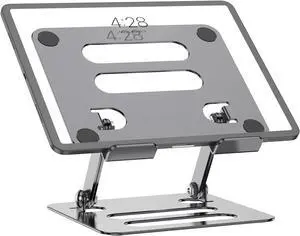 Tablet Stand for iPad Adjustable Foldable Aluminium Tablet Stand Holder for Desk for Tablet (4.7-12.9 inch) Kindle and Foldable Phone Compatible with iPad Series Galaxy Z Flip5 Silver Gray