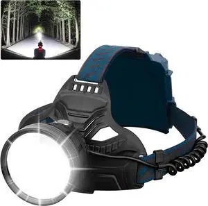 LED Rechargeable Headlamps for Adults 90000 Lumen Super Bright Headlamp Flashlight 90°Adjustable 4 Modes IPX5 Waterproof USB Rechargeable Head Lamp for Camping Running Hunting Cycling Climbing Hiking