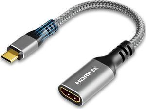 8K USB C to HDMI Adapter Type-C Male (Source) to HDMI Female (Screen) converter connector [Thunderbolt 3/4 Compatible] 8K@60Hz 4K@120Hz for iPhone15 Series MacBook Pro Air iPad Pro Galaxy S23