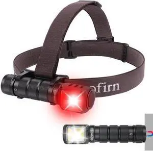 Sofirn HS42 Headlamp Rechargeable Headlamps for Adults Rechargeable 2100 Lumens Headlamp with Red Light Option Led Right Angle Flashlight with Magnetic Base Camping Headlamp for Mechanic Hunting