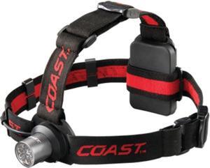 COAST? HL5 185 Lumen Utility LED Headlamp with Hinged Beam Adjustment and Hard Hat Compatibility black