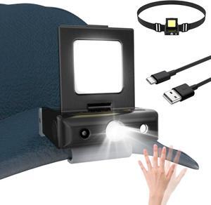 Ultra Bright Mini Hands Free Cree LED Clip on Cap Light - Rechargeable Waterproof Hat Light Flashlight Portable Headlamp for Fishing Camping Hand Work Baseball Caps