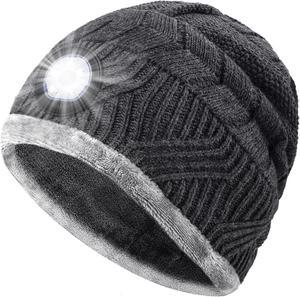 LED Beanie Hat with Light: Christmas Stocking Stuffers for Men Adult Winter Gift