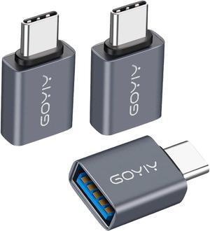 [10Gbps USB C to USB Adapter USB C Male to USB Female Adapter USB3.2 Gen 2 3-Pack Compatible with MacBook Pro/Air Laptops Phones and Other Type C or Thunderbolt 4/3 Devices(Grey)