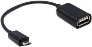Black Micro USB Male to Female OTG Adapter Cable 5V USB Male Cable Adapter for Cell Phone OTG Adapters Accessories Android Phone U Disk Durable Design