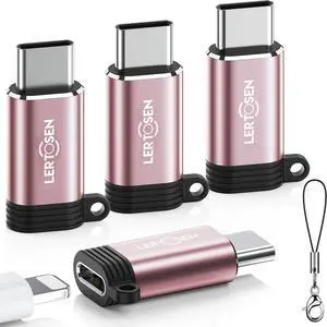 4 Pack Lightning to USB C Adapter for iPhone 15/16 Pro Max/Plus  S24 iPad Air Fast Charging & Data Transfer Type C Charger Connector Cable Not for Audio/Headphone/OTG for iPhone 16/15 Charger