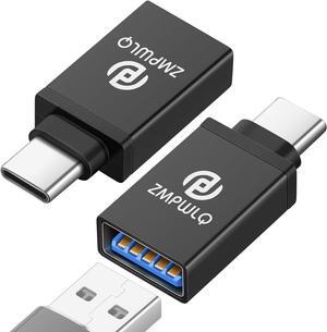 USB to-USB-C-Adapter 2 Pack USB 3.0 to USB Type C Adapter OTG-Charger-Cable-Converter 5Gbps High-Speed USB 3.0 for iPhone 15 Series iPad Mini Pro MacBook Pro Air Android Phone