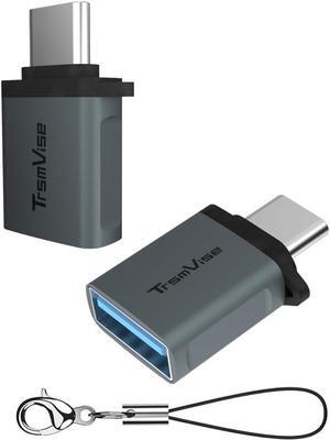 USB C to USB Adapter (2 Pack) USB C Male to USB 3.0 Female Adapter Type C to USB A OTG Converter for iPhone 15 MacBook Pro Air iPad Pro Samsung Notebook Dell XPS and More Type C Devices