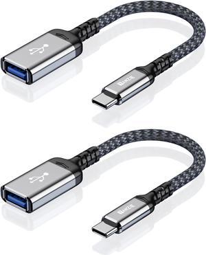 2-Pack USB 3.0 to USB C Male Adapter Type-C Male to USB Female USB C Male to USB A Female Compatible with iPhone 15 Pro/Max MacBook Pro Air 2024 iPad Pro Google Pixel Samsung Galaxy