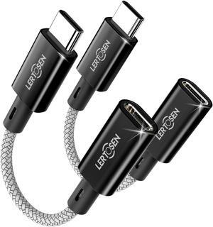 Light-ning to USB C Adapter (2 pack) Support Fast Charging & Data Sync Light-ning Female to USB C Male Adapter Type C Charger Converter Cord Cable for iPhone 16 15 Pro Max Plus iPad Not for Audio/OTG