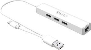 Micro USB OTG Adapter with Ethernet - Compatible with Google TV Stick - USB C Network Adapters & Network Card