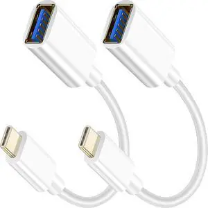 USB C Male to USB Female Adapter Cable USB Type C to USB Adapter 2 Pack OTG Cable High Speed USB to USB C Converter Compatible with MacBook Pro/Air iPad Pro Samsung Notebook Smartphone