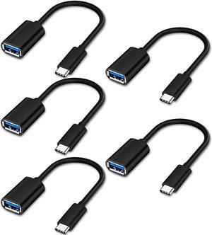 USB C to USB Adapter 5 Pack USB Type C Male to USB Female OTG Cable Adapter for iPhone 15 Pro Max iPad MacBook Pro/Air 2023 2022 M1 M2 Galaxy S23 S22 Note 10