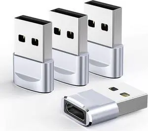 USB to USB C Adapter 4 Pack USB C Female to A Male Charger Type C Converter for Apple Watch Ultra iWatch 7 8 SE iPhone 14 13 12 15 Pro Plus Max Mini AirPods iPad Air Samsung Galaxy S23 S22