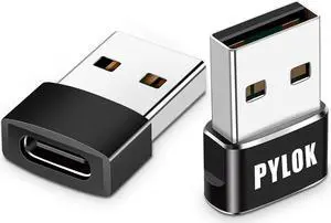 USB to USB-C Adapter 2 Pack Convert Type C Female to A Male for Apple Watch Ultra iPhone 15/14/13/12 Pro Max Plus AirPods iPad 9/10 Air 5 Mini 6 Car Samsung Galaxy S23/S24