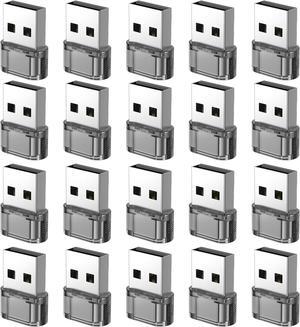 20 Packs USB-A to USB-C Adapter USBC Female to A Male OTG Charger USB to USBC Converter for iPhone 15 Plus Pro Max/Apple Watch Ultra iWatch/AirPods/iPad Air/Car/Galaxy S24 S23 S22 Ultra